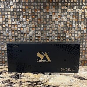 Straight Ahead Gold Collection Hair Tool Set Full Size & Travel Size Flat Irons